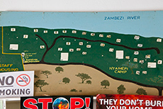 Nyamepi Campsite Lageplan, Mana Pools Nationalpark