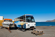 Ein Bus auf Kufen, Longyearbyen