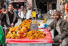 Blumenschmuck für die Pilger