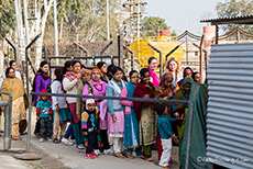 Frauen Kontrolle an der Wagah Border