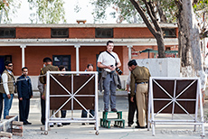 Chris bei der 2. Kontrolle an der Wagah Border