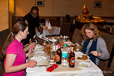 Zum Abschluss gibt es noch ein leckeres Essen im Hotel