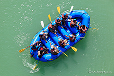 Raftingboot auf dem Ganges