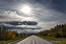 Endlich mal kurz Sonne, Parks Highway, Alaska