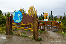 Arctic Circle im Regen, Dalton Highway, Alaska