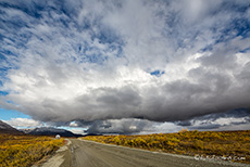 Ringsherum türmen sich die Wolken auf, Denali Highway