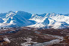 Ausblick vom Polychrome Overlook, Denali Nationalpark, Alaska