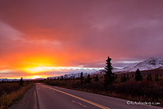 Ein Traum von Sonnenuntergang, Denali Nationalpark, Alaska