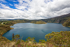 Ausblick auf die Lagune von Cuicocha, Ecuador