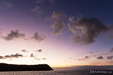 Farbenspiel nach Sonnenuntergang, Insel Santa Fe, Galapagos Inseln