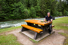 Mittagspause im Klenza Creek Provincial Park