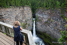 Fotostopp an den Spahats Falls, Wells Gray Provincial Park, British Columbia, Kanada