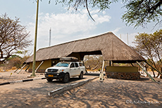 Eingangsgate zur Savuti Campsite