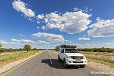 Richtung Norden zum Etosha Nationalpark, Namibia