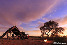Und wieder ein toller Sonnenuntergang auf der Two Rivers Campsite, Kgalagadi Nationalpark, Botswana