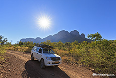 Unterwegs auf dem Mbidi 4x4 Drive im Marakele Nationalpark, Südafrika