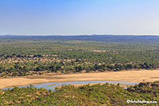 Aussicht auf den Runde River von den Chilojo Cliffs, Gonarezhou Nationalpark, Zimbabwe