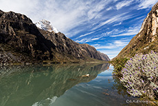 Laguna Llanganuco Orconchocha, Nevado Huascarán 6768 m, Huascarán Nationalpark, Peru