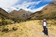 Blick zurück zum Nevado Huascarán 6768 m, Huascarán Nationalpark, Peru