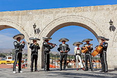Mexikanische Mariachi Band am Yanahuara Aussichtspunkt, Arequipa