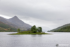 kleine Insel im Loch Leven, Schottland