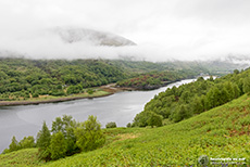 Loch Leven von oben, Schottland