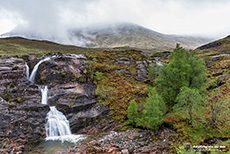 The Meeting of the Three Waters, Glencoe, Schottland