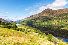 Loch Leven von oben, Schottland