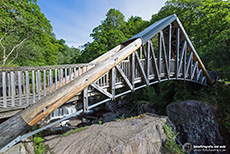 Brücke an den Bracklinn Falls