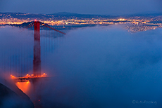 Golden Gate Brücke am Abend