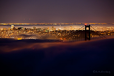 Golden Gate Brücke am Abend