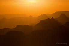 Sonnenuntergang über dem Grand Canyon, South Rim