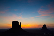 Monument Valley zum Sonnenaufgang