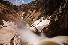 Abbruchkante der Lower Falls, Yellowstone Nationalpark