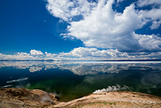 Wolkenstimmung über dem Yellowstone Lake, Yellowstone Nationalpark