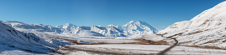Der Klassiker - Mount McKinley (6194 m) mit der Alaska Range, Denali Nationalpark, Alaska