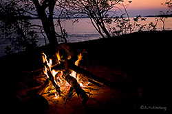 Lagerfeuer auf der Campsite