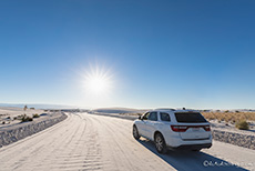 Unser Auto im White Sands National Monument