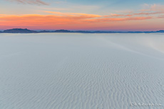 Weißer Sand vor den San Andres Mountains, White Sands National Monument