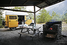Campsite im National Park Queulat