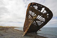 Schiffswrack bei San Gregorio