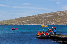 Anlandung auf West Point Island