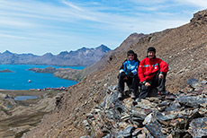 Blick in die Bucht von Stromness mit der Walfangstation