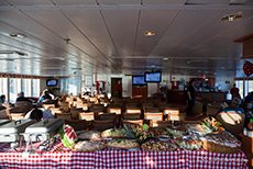 Buffet in der Observation Lounge