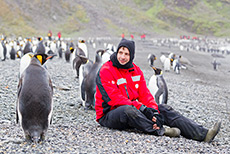 Chris in Pinguintarnung