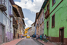 In der Altstadt von Quito unterwegs