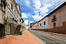 In der Altstadt von Quito unterwegs