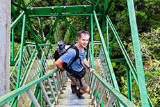 Chris auf dem Weg nach unten