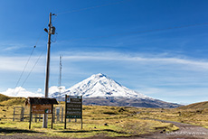 Eingang zum Cotopaxi Nationalpark