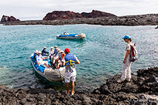 Landung in der Sullivan Bay, Insel Santiago, Galapagos Inseln